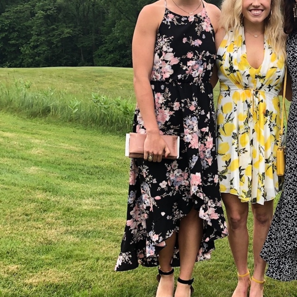 Formal Hi-Lo Ruffle Floral Dress - Picture 4 of 4
